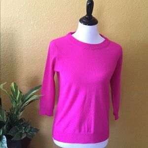 J. Crew hot pink sweater small
